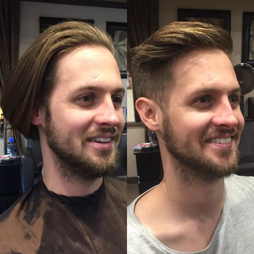 Волосы до после мужчины. Мужские стрижки до и после. Прически до и после стрижки. Мужские стражик до и после. Мужская салонная стрижка до и после.