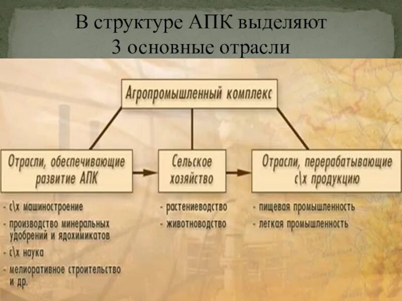 В агропромышленный комплекс апк входят