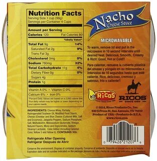 Ricos Nacho Cheese Sauce Nutrition Facts - Blog Dandk.