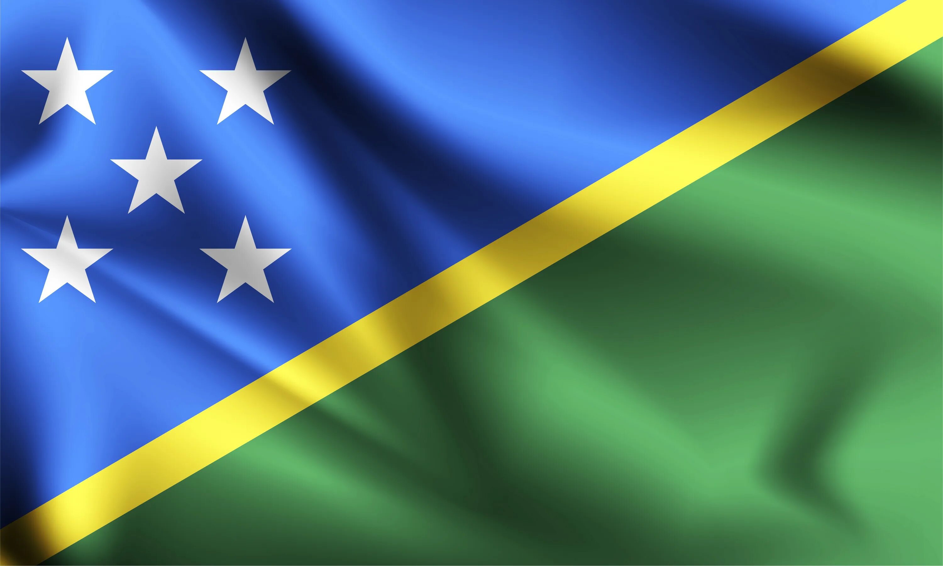 Флаг Solomon Islands. Флаг Соломоновых островов.