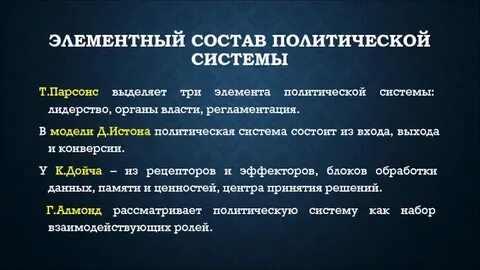Называют политической системой
