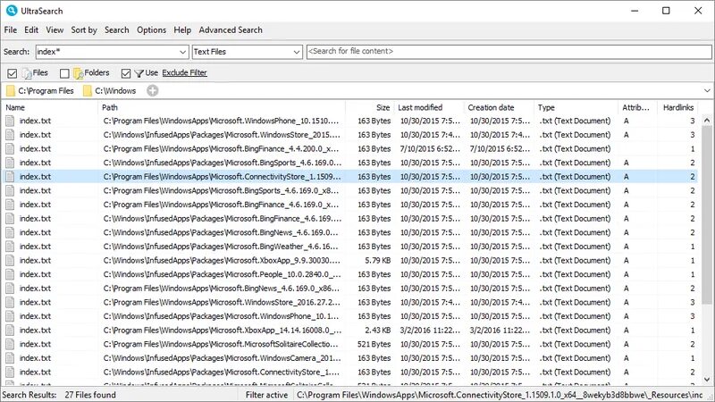 Searching program