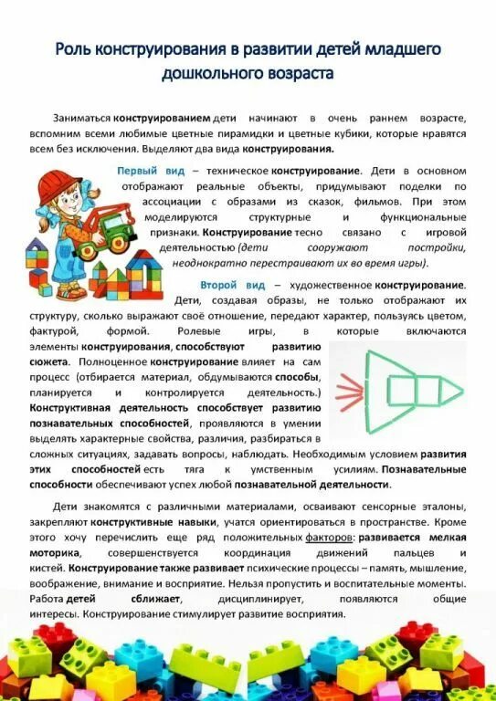 Конструирование в развитии ребенка дошкольного возраста. Консультация для родителей по конструированию в 1 младшей группе. конструирование консультации для род. конструирование консультация для родителей. советы родителям по конструированию.