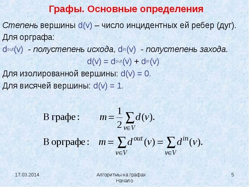 Степень изолированной вершины. Полустепень исхода вершины графа. Полустепень захода и полустепень исхода. Степень вершины ориентированного графа. Полустепени захода и полустепени исхода всех вершин графа.