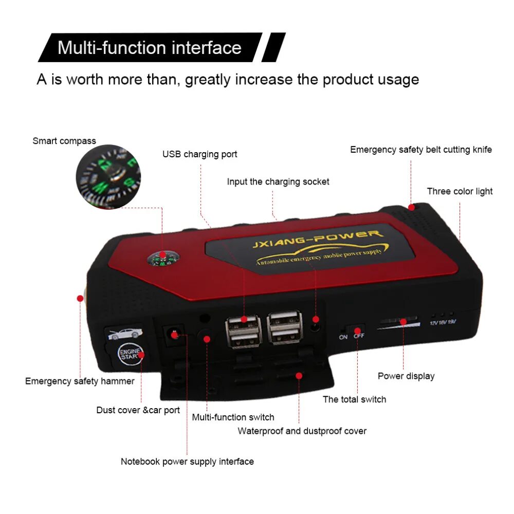 Multi function jump starter инструкция. Multi function jump starter инструкция на русском. пуско зарядное устройство jxiang power. инструкция по пользованию multi function jump starter. пуско-зарядное устройство для автомобиля multi function jump starter 145033.