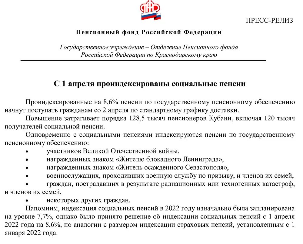 Пенсии с 1 апреля. Как изменится пенсия с 1 апреля 2024