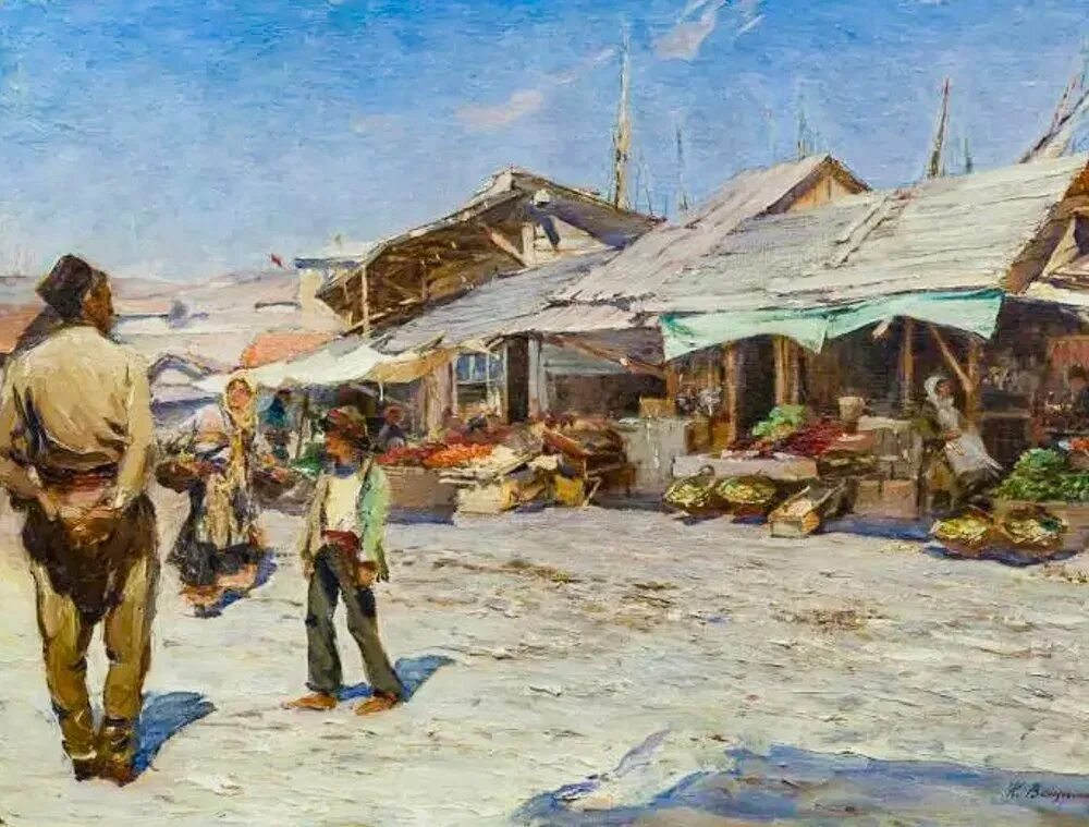 Торговля и купцы россия 17в. Васнецов базар 17 век. На базаре стоял деревянный. Вещилов константин александрович картины крым. Вещилов константин художник.