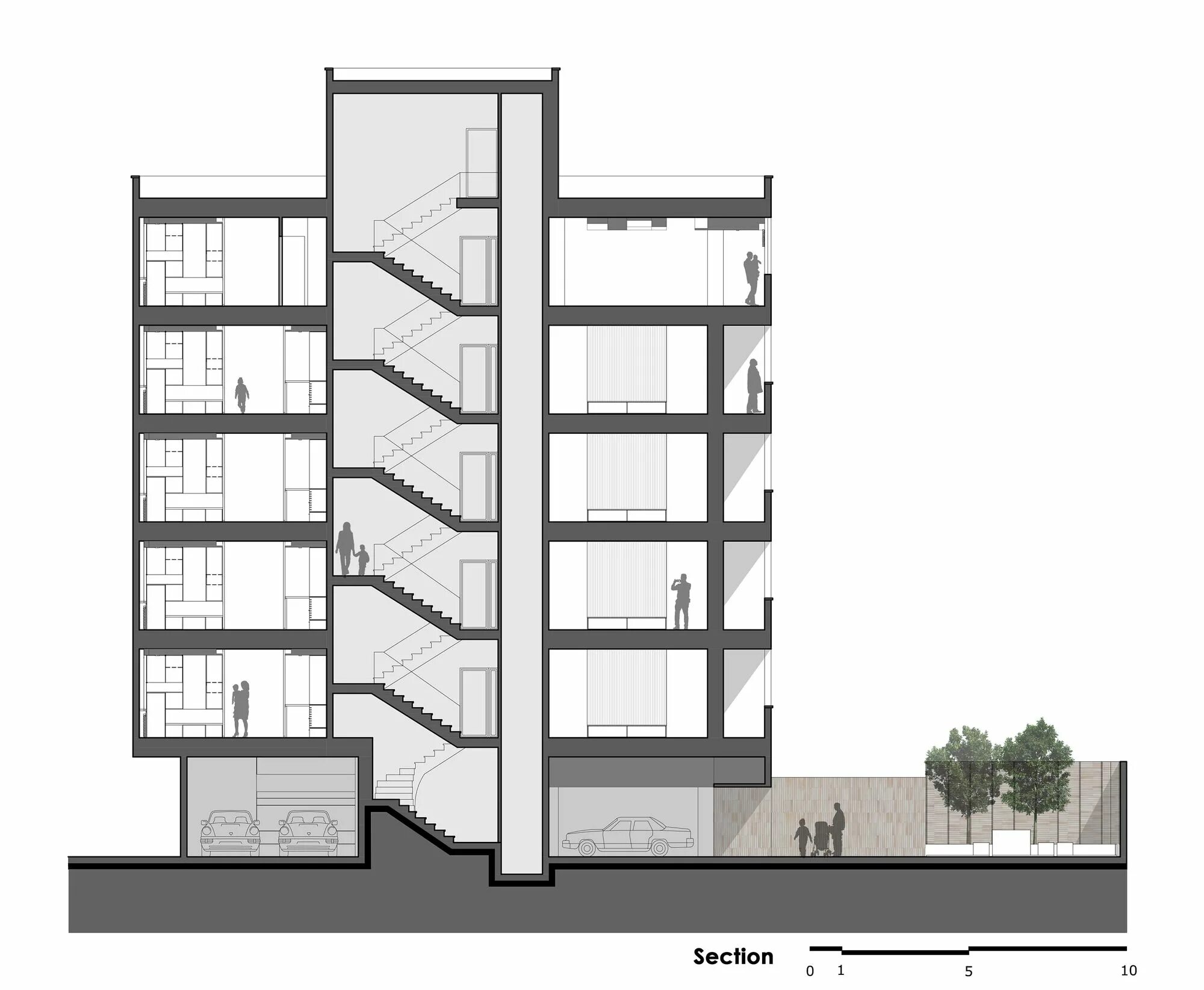 Section. Building Section. Corner Section of a Multi-storey residential building план. Sectional building. Rotating Section многоквартирный дом.