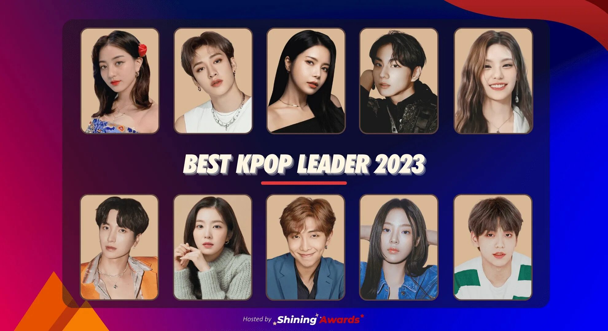 Shiningawards com most handsome bts member updated. Кпоп 2023. Лидеры Кей поп групп. Best k Pop leader 2023. Лучший Лидер кпоп.