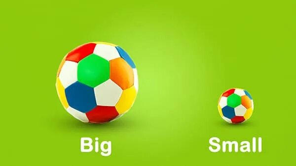 Small big com. Английский big small. Small to big. Big little ESL. Big and small package photo.