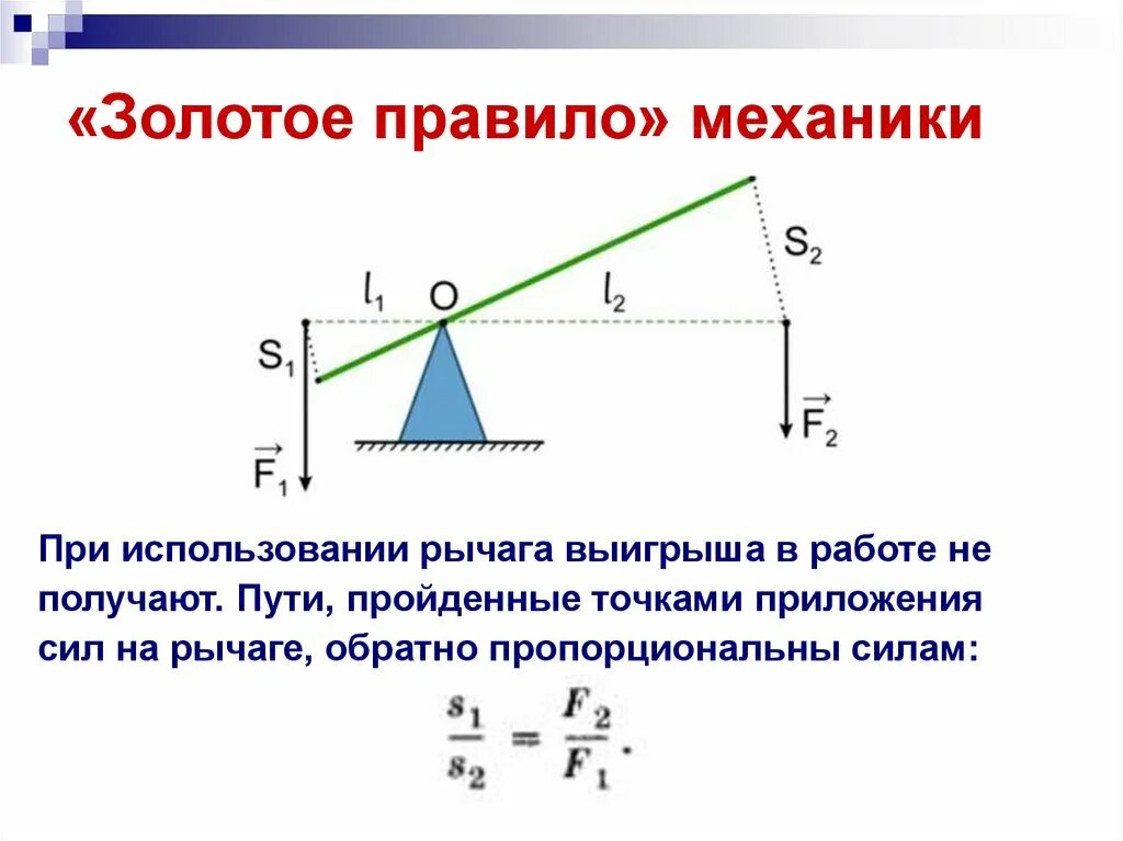 Золотое правило механика