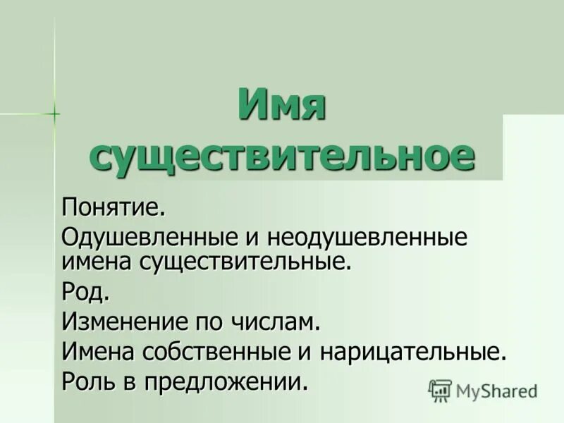 существительные термины