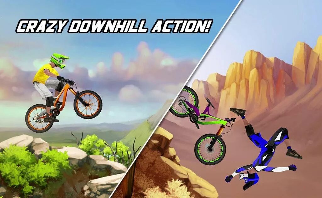 Bike на андроид. Bike Mayhem Mountain Racing v1.2. Гонки на великах. Игра на Велике по горам. Игры про велосипеды на андроид.