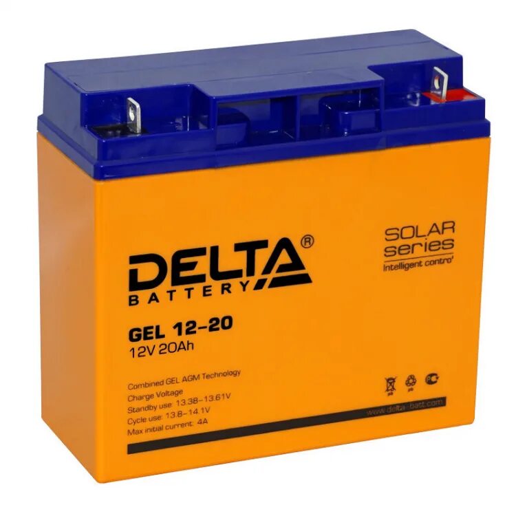 Gs 12v. Аккумулятор Delta Gel 12-20. Аккумуляторная батарея Delta Battery Gel 12-20 12в. Delta Battery HR 12-34w 12в 9 а·ч. Аккумулятор Дельта 20ач гелевый.