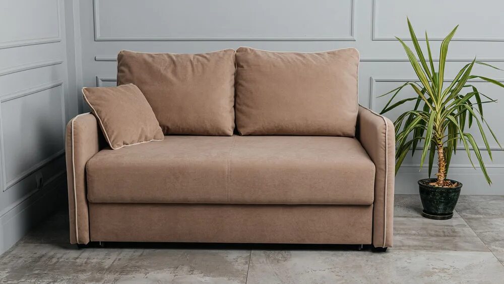 Диваны ru фото Диван Комо мини бежевый шенилл Lounge за 60 990 ₽. В наличии!