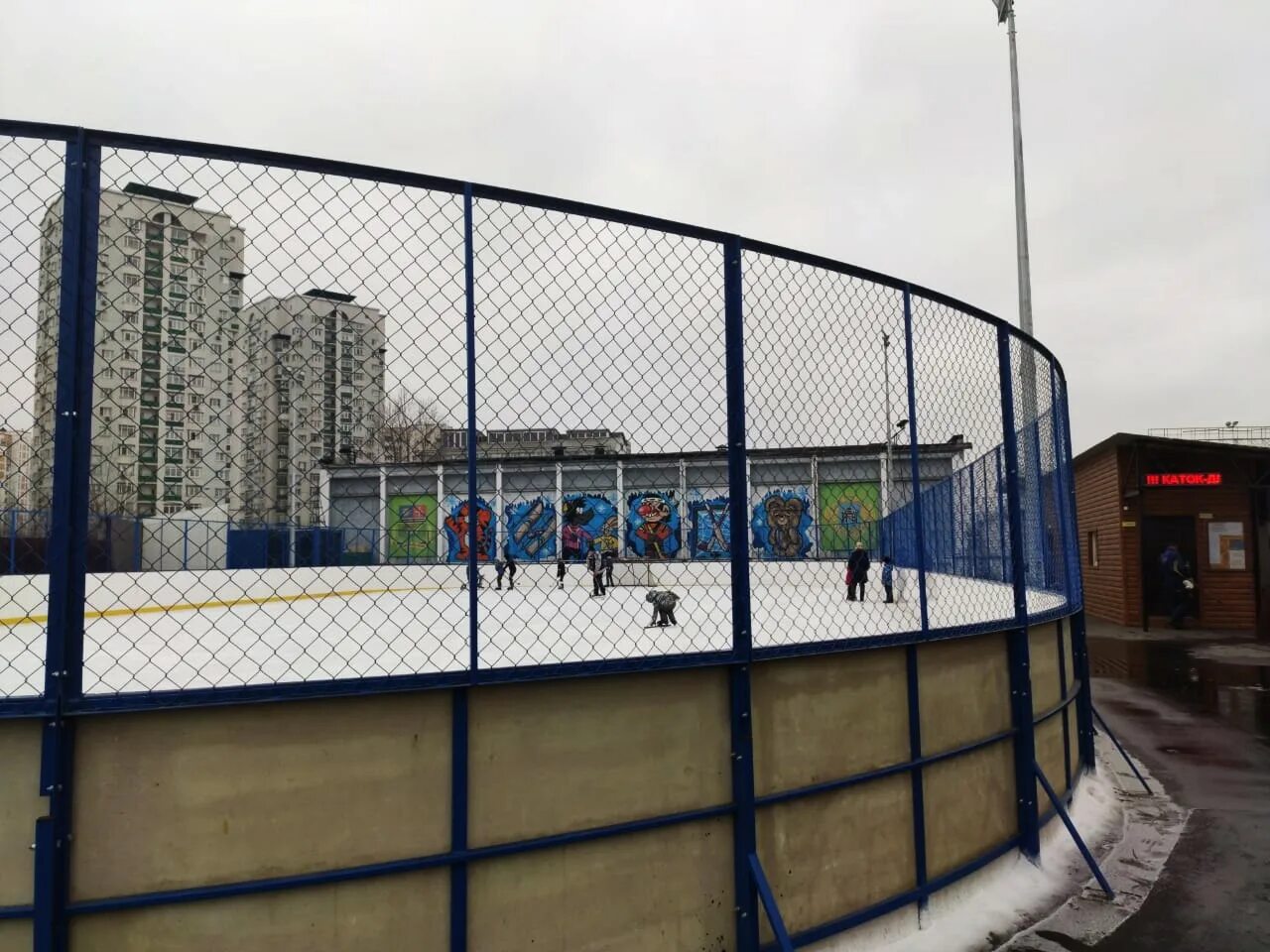 Каток ул мира 2а стр 13 фото Каток с натуральным льдом, skating rink, Russia, Moscow, Generala Kuznetsova Str