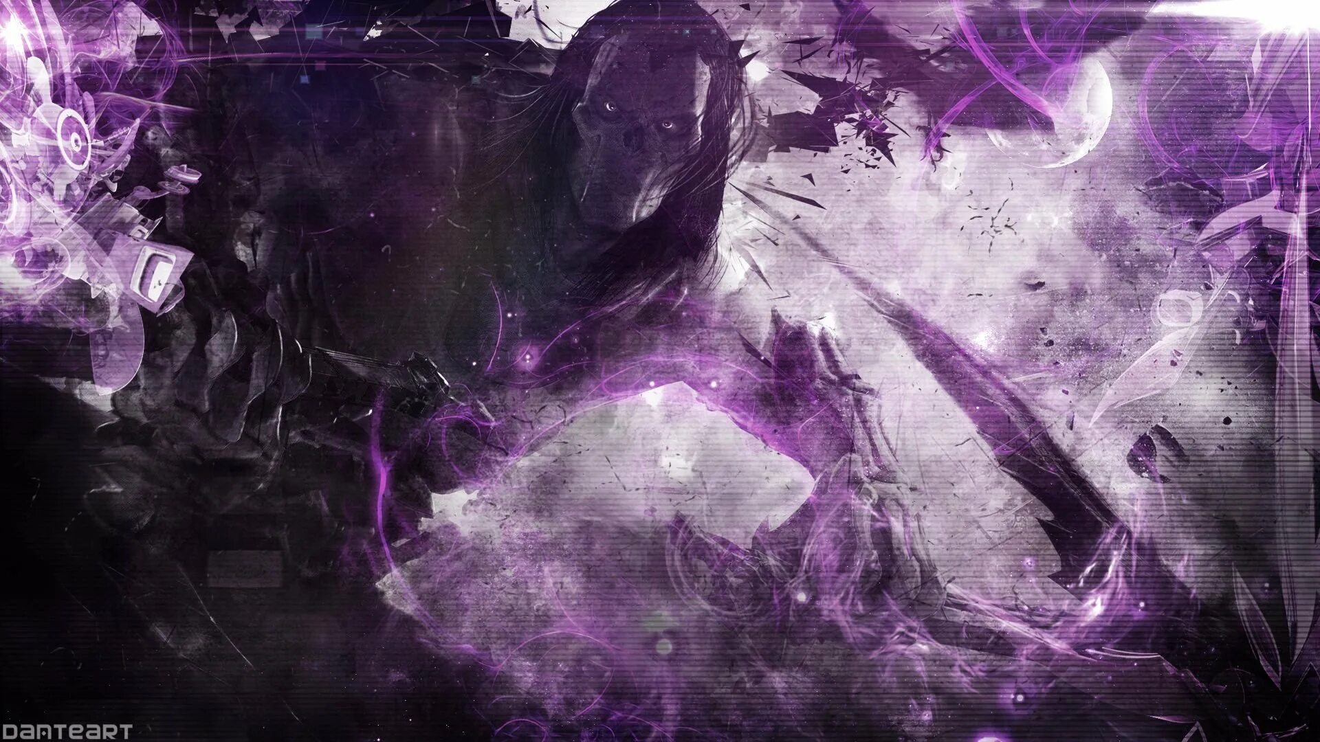 Фиолетовый 2 фон. Darksiders 2. darksiders 2 фиолетовая. фиолетовый арт. фиолетовый геймер.