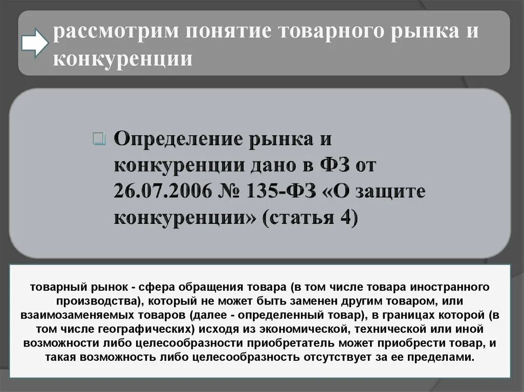 Статья 17.1 135 фз о защите конкуренции. Товарный рынок в конкурентном праве. 135 ФЗ О конкуренции. Понятие конкурентного прав. Понятие товарного рынка.