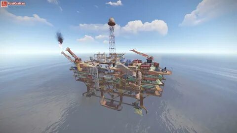 Большая нефтяная вышка раст