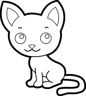 Раскраска кот для детей 2 3 лет