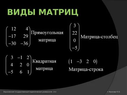 Что такое матрица простыми словами в математике