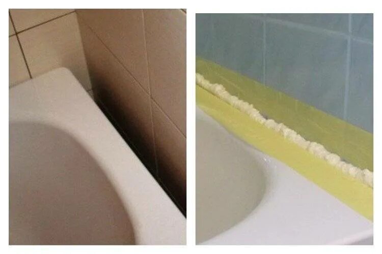 Чем можно замазать ванну. Галтель для ванны заделать щель 80 мм. Промежуток между ванной и стеной. Заделать щель между ванной и стеной. Стык ванны и стены.
