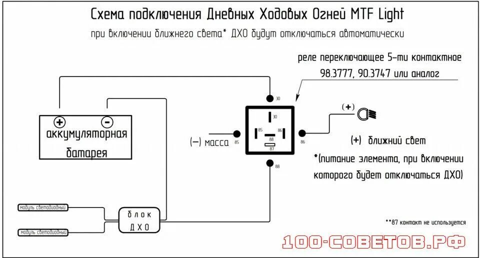 Как подключить ходовые огни от генератора. Схема подключения дхо через 4х контактное реле. схема подключения габаритных огней через реле. схема подключения дхо через 4 контактное реле от генератора. схема подключения ходовых огней через реле 4 контактное.