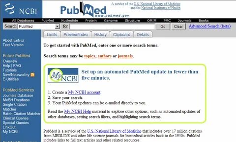 Pubmed ncbi nlm nih gov