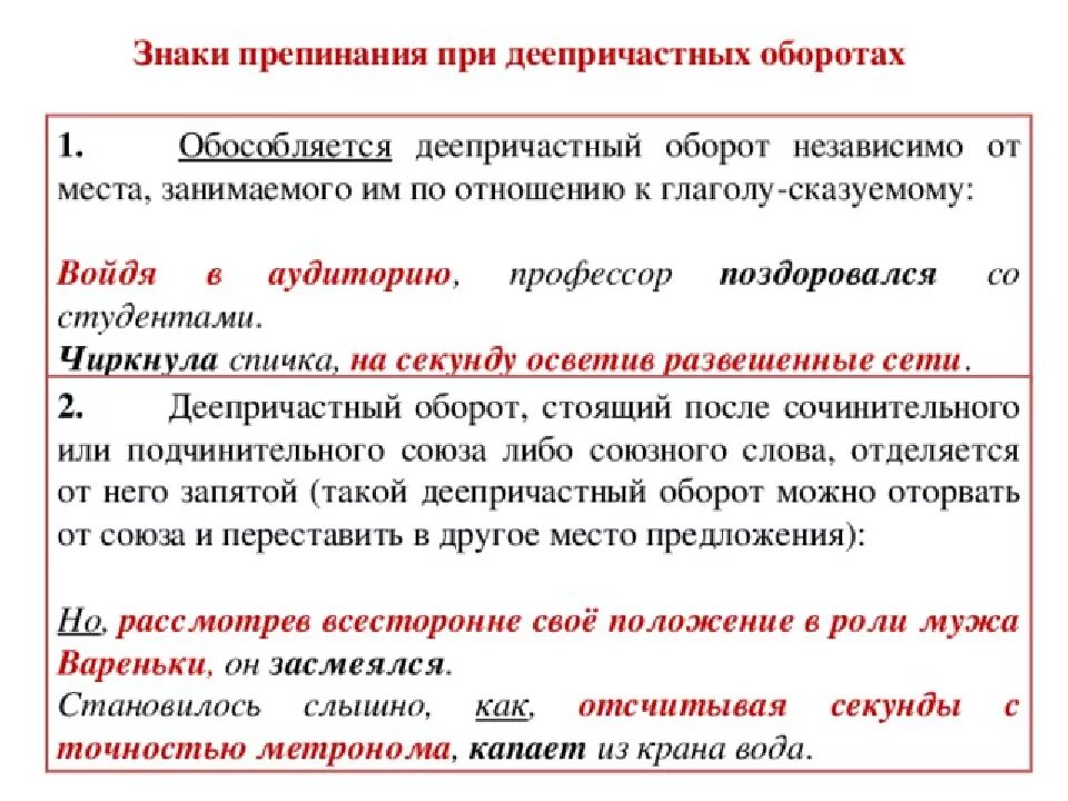 Предложение с одиночным причастием. Знаки препинания при деепричастном обороте. Правило постановки знаков препинания при деепричастном обороте. Деепричастный оборот и знаки препинания при нем. Знаки препинания при деепричастии и деепричастном обороте.