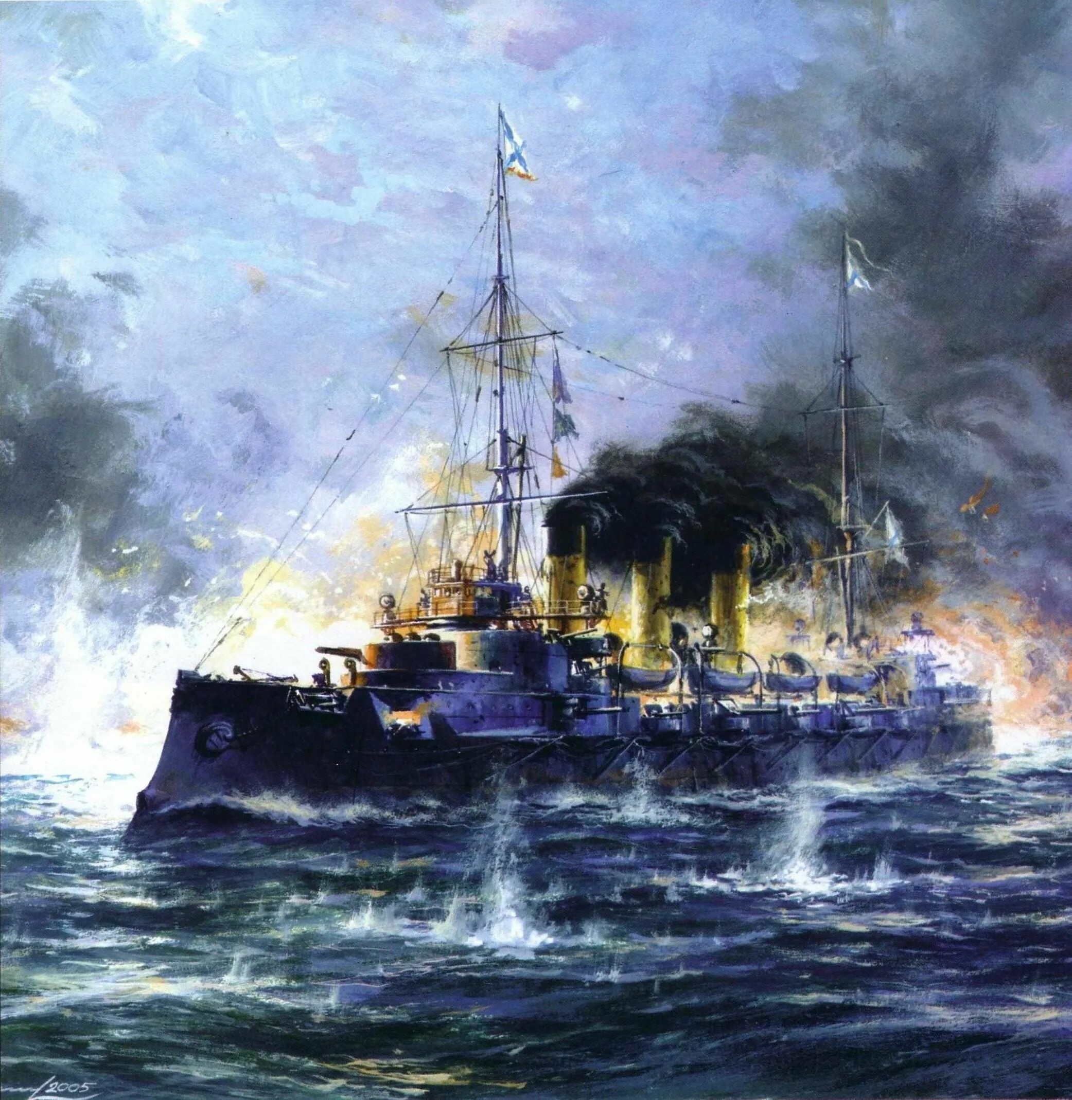 Цусимское сражение корабли