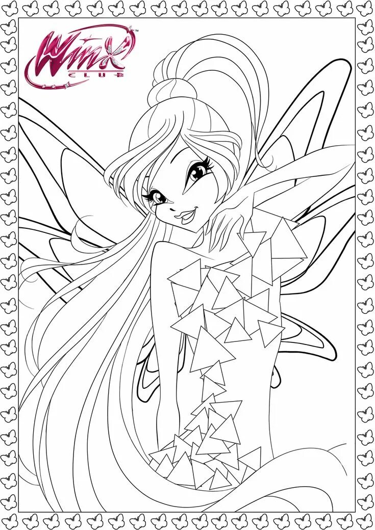 Винкс 7 раскраска распечатать musa bloomix Coloriage winx, Coloriage, Coloriage pokemon