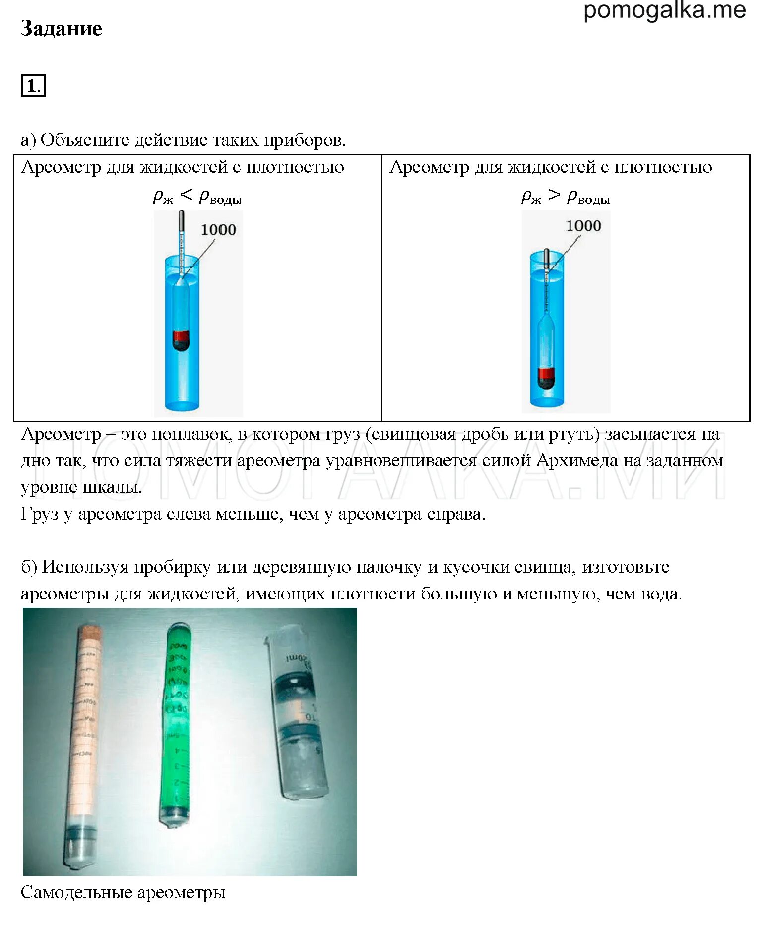 Лабораторная работа по физике тема конструирование ареометра