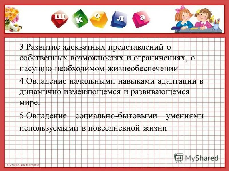 овладения навыками адаптации в динамично изменяющемся