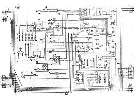 Схемы электрооборудования ГАЗ 52А, ГАЗ 52-01, ГАЗ 52-03 и ГАЗ 52-04 (1964-1993)