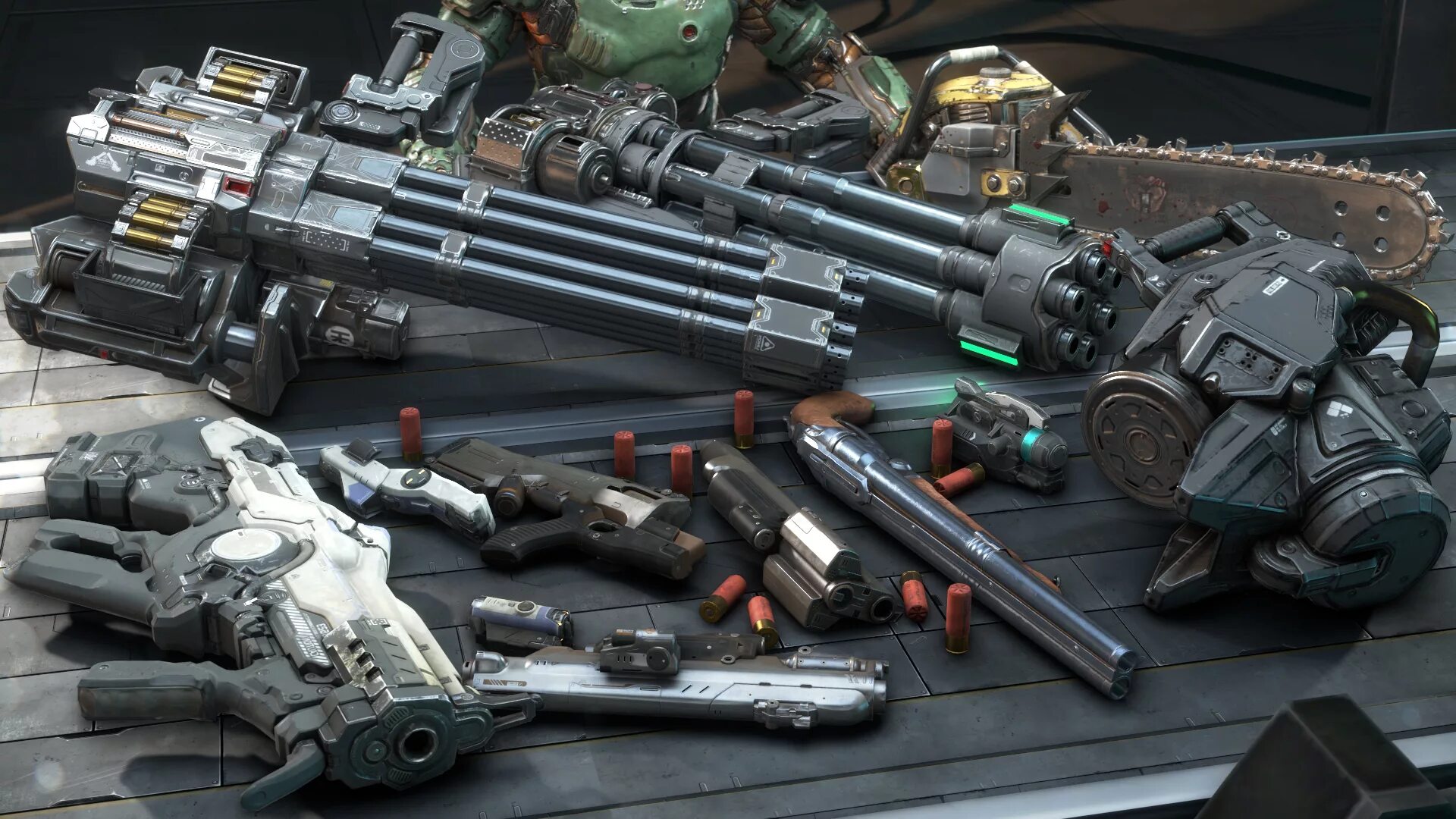 Оружия 2016. Оружие из doom 4. doom 2016 оружие. doom 2016 assault rifle. doom 2016 миниган.