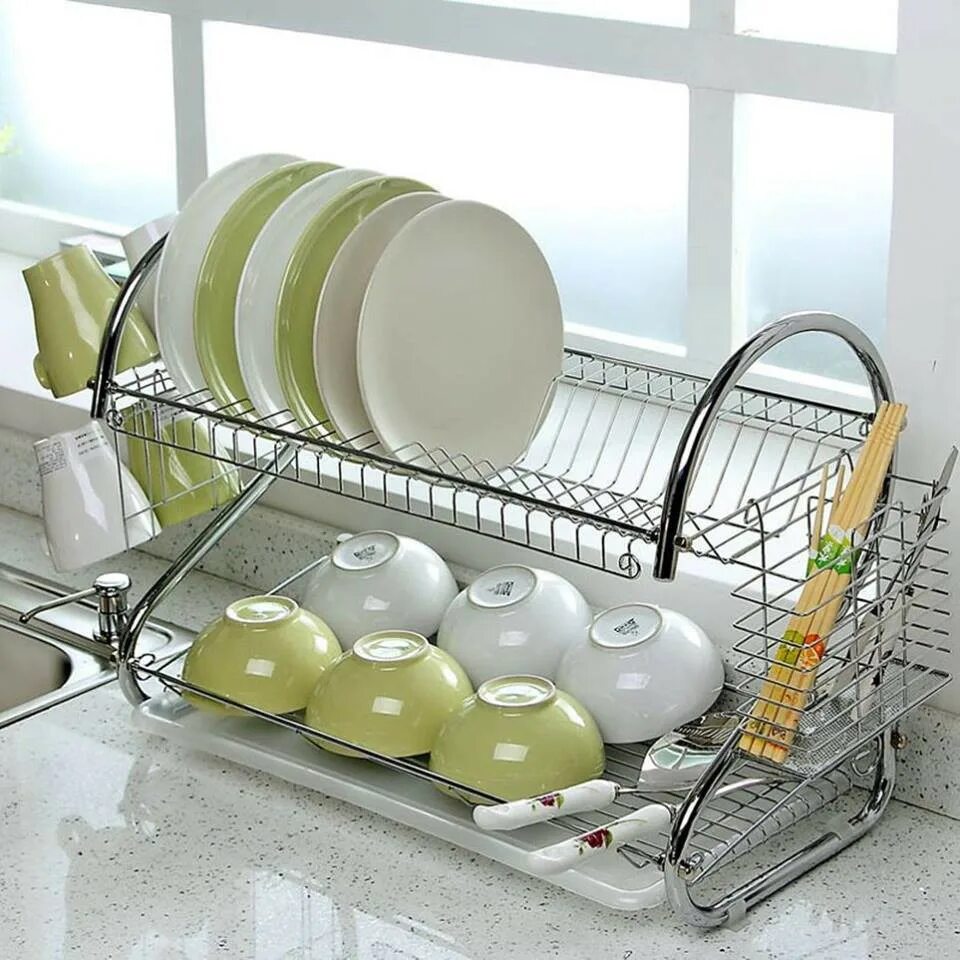 Сушилка для посуды Kitchen Rack. Dish Rack сушилка для посуды. Сушилка для посуды Stainless Steel dish Rack. Сушилка для посуды 2-layer dish Drainer.