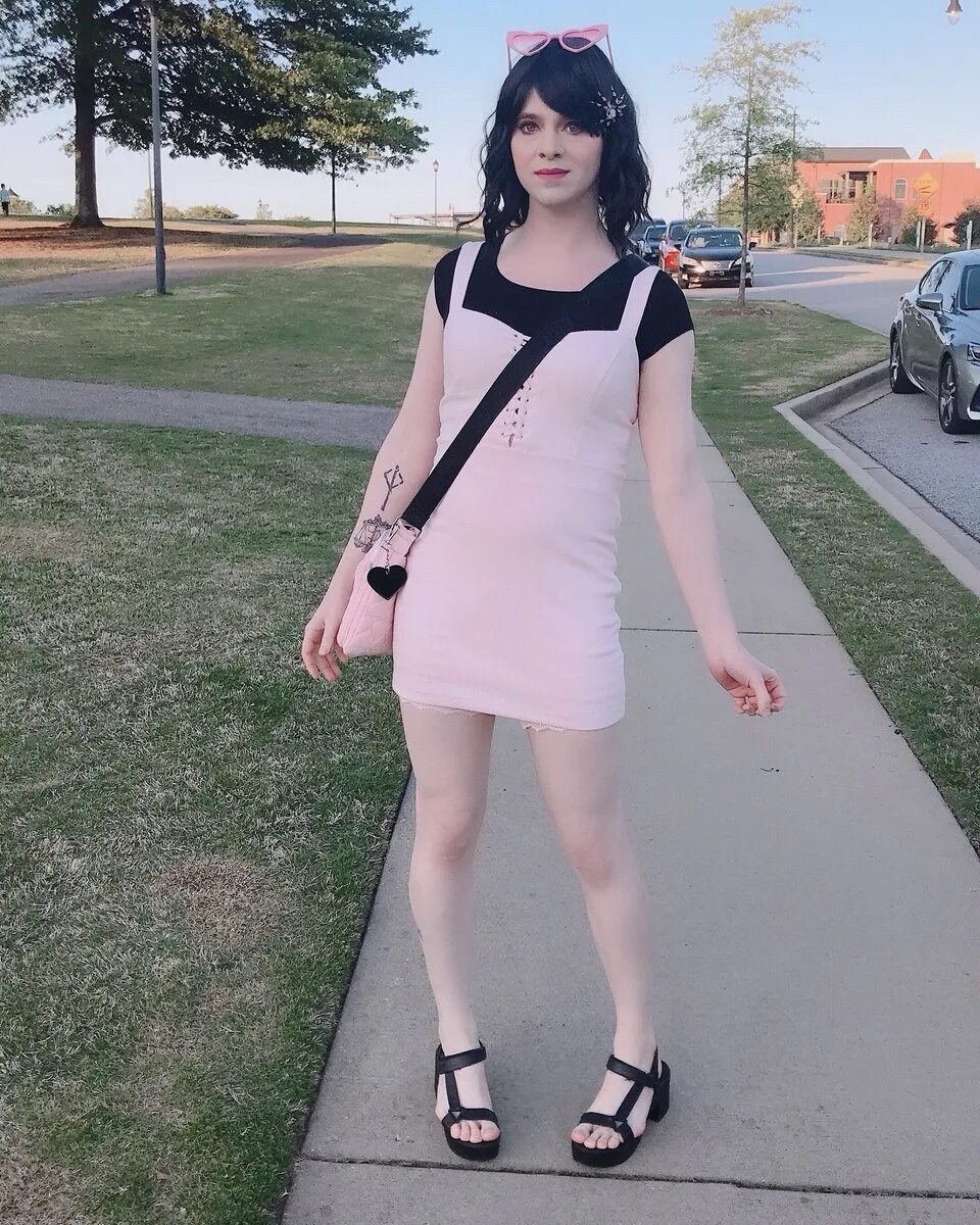 Crossdresser outdoor