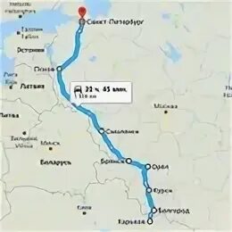 Маршрут петербург белгород