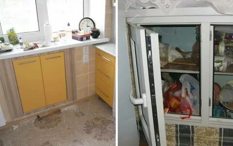 Холодильник под окном в хрущевке своими руками