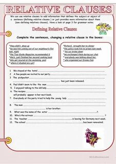 Relative clauses exercises