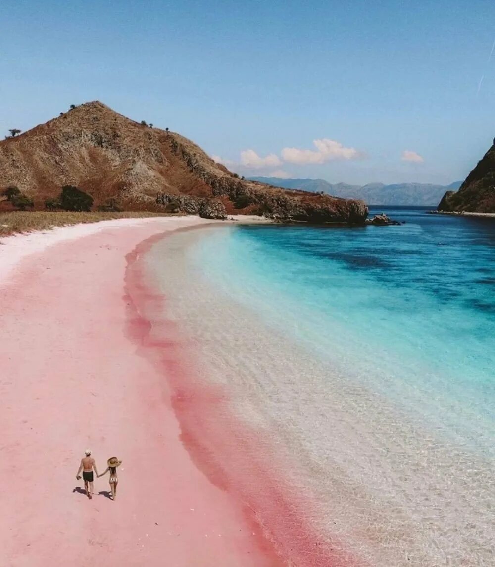 Розовый пляж на острове Комодо. Розовый пляж на острове Комодо Индонезия. Пляж Элафониси Elafonisi. Розовый пляж Пинк Сэнд Бич, Багамские острова. Harbor island