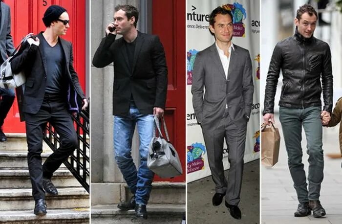 Знаменитости мужчины стиль в одежде. Естественный стиль мужчины знаменитости. Драматический стиль в одежде мужчины знаменитости. Джуд Лоу стиль одежды. В чем идти в 20 градусов