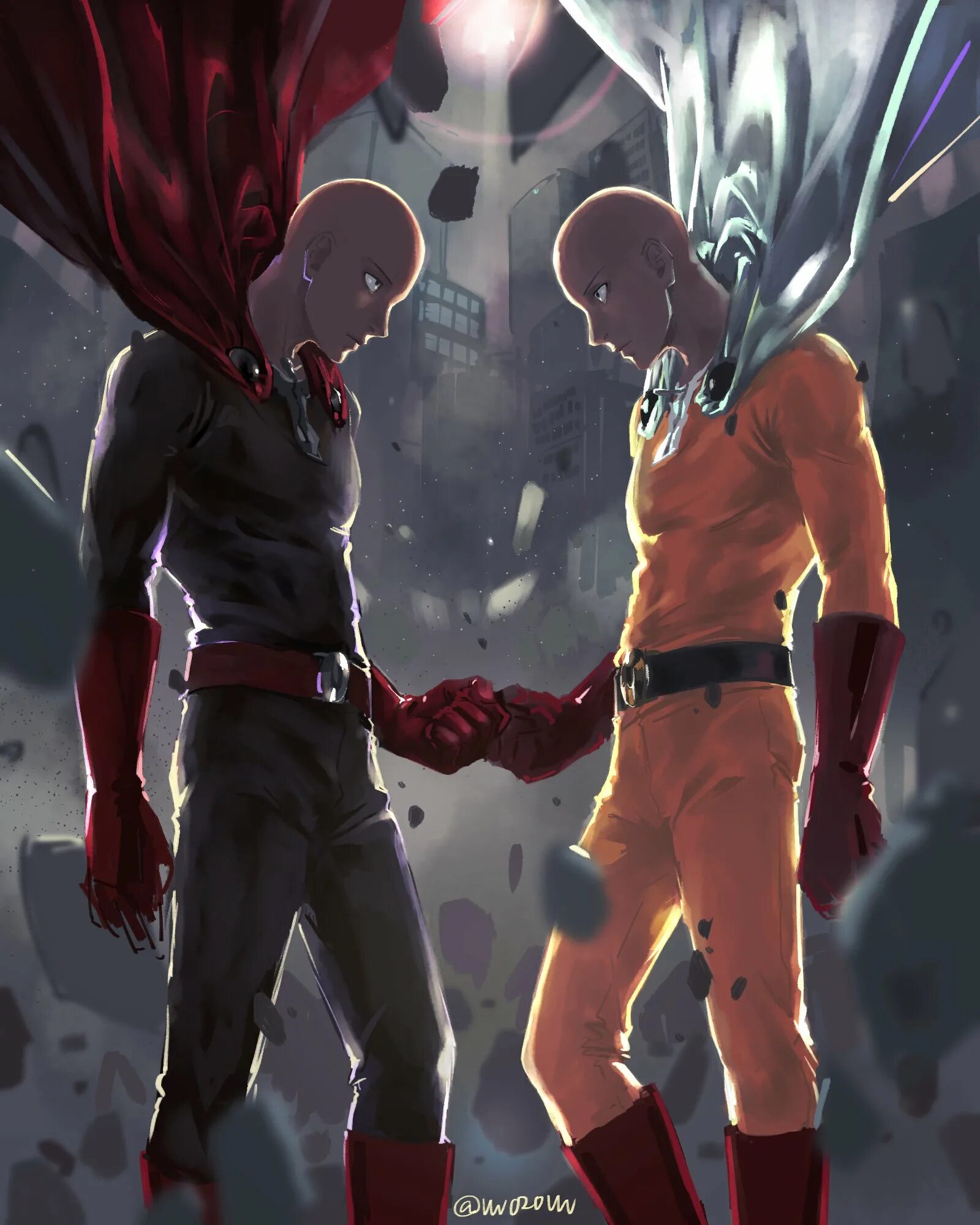 Почему сайтама. One Punch man - тёмный Сайтама. One-Punch man злой Сайтама. Ванпанчмен злой Сайтама.