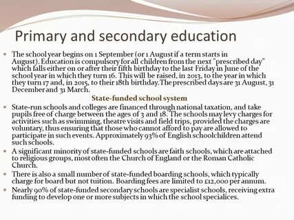 Secondary education перевод
