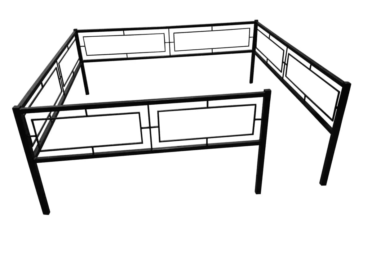 Размеры оградки на могилу на 2 места