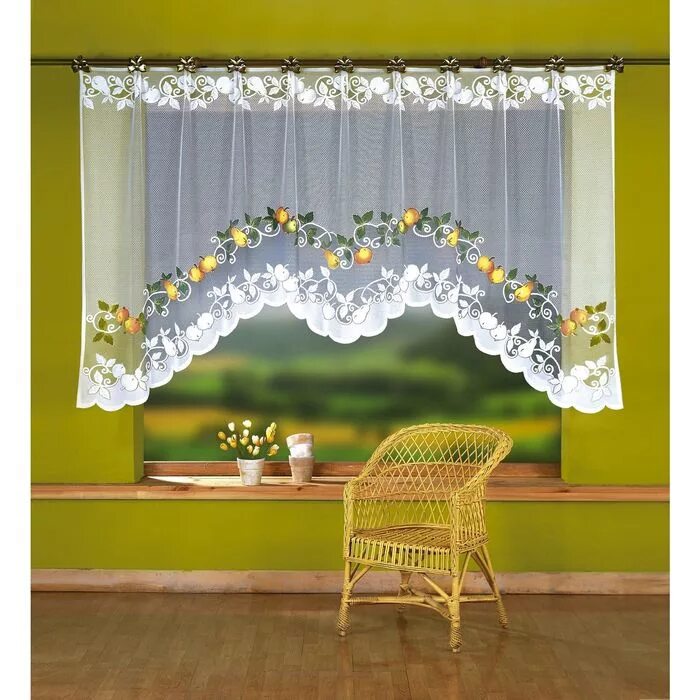 Гардина "wisan", цвет: белый, ширина 250 см, высота 170 см. Недорогая тюль на кухню. Гардина wisan "weronika", на ленте, цвет: белый, высота 150 см. Недорогая тюль на кухню. Штор zlata korunka ".