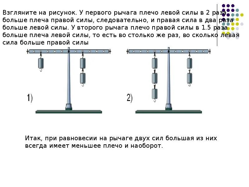 При равновесии на большее плечо рычага. Меньшее плечо рычага. Плечи рычага физика. Простые механизмы плечо силы. Большее плечо рычага.