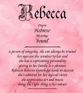 Rebecca name