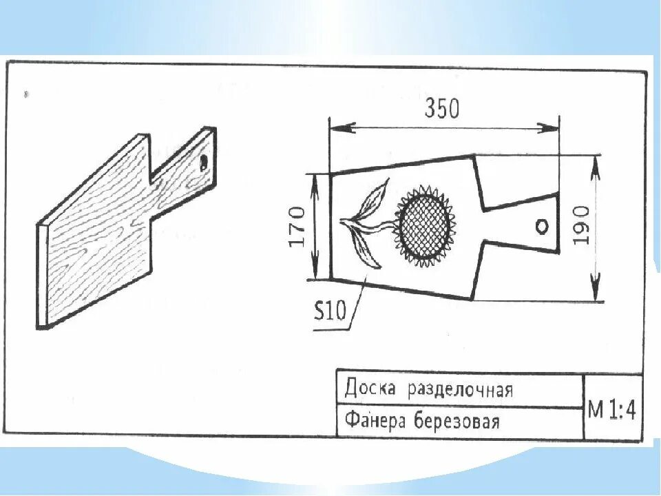Проекты для мальчиков 6 класс. Чертеж изделия. Чертеж кухонной доски. Чертеж разделочной доски. Чертеж деталей разделочной доски.