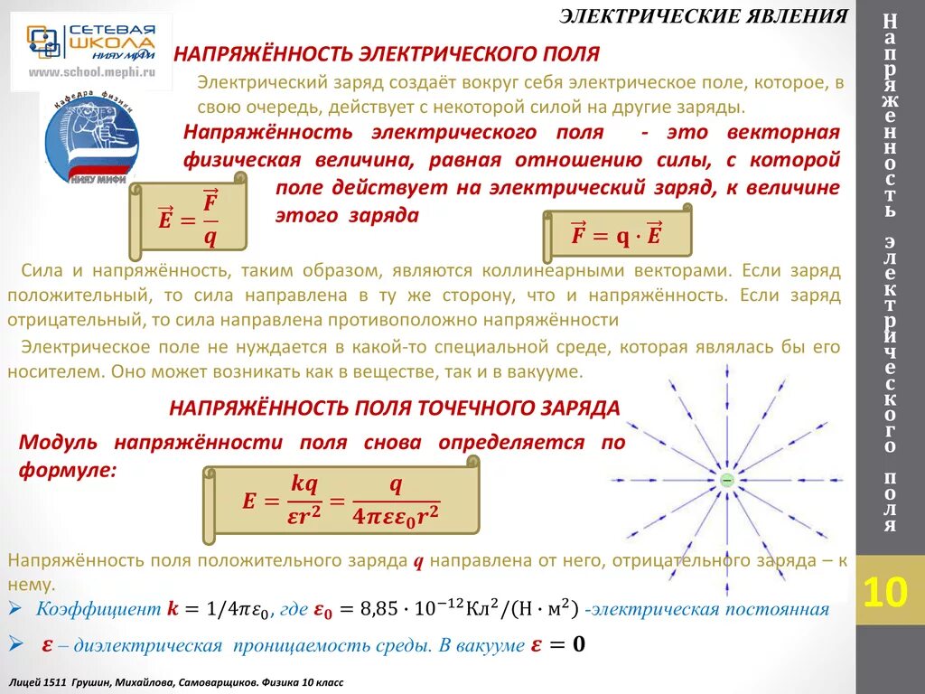 Напряженность электрического поля задачи с решением. Расчетная формула напряженности электрического поля. Напряженность электрического поля задачи 10 класс. Напряжённость электрического поля 10 класс физика формулы.